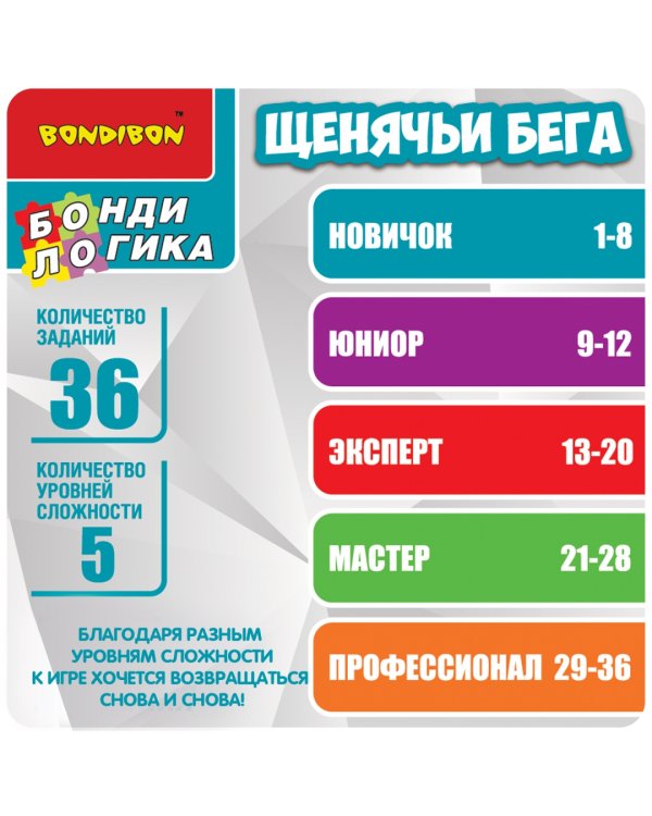 Игра настольная логическая. Щенячьи бега