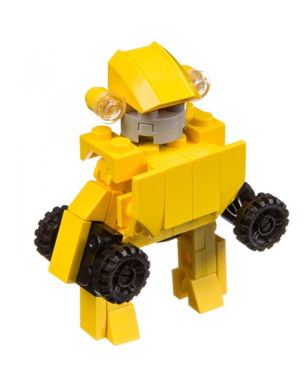 Мини-конструктор в жёлтом яйце, 2 в 1. Робот-машина