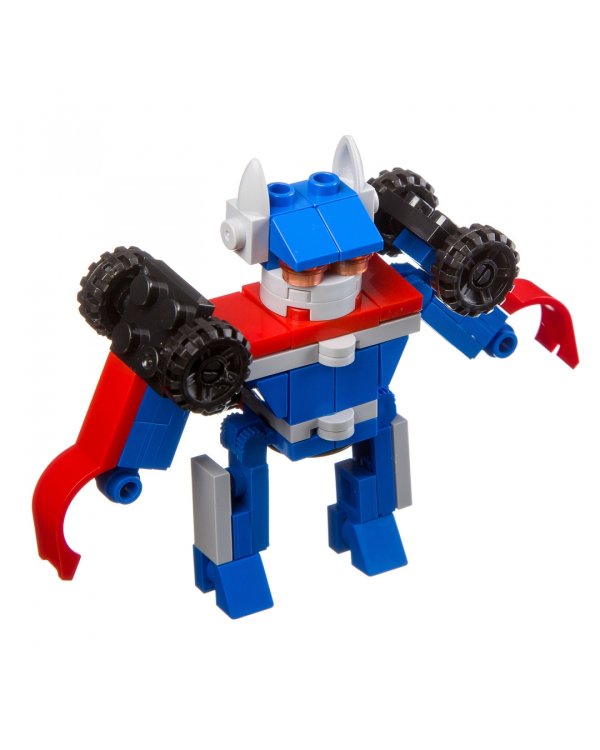 Мини-конструктор в синем яйце, 2 в 1. Робот-машина