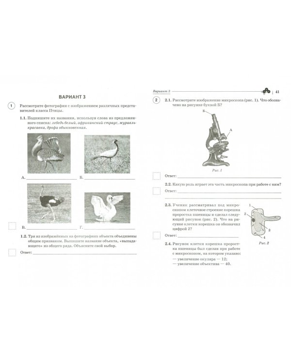 Биология. 6 класс. Подготовка к ВПР. 5 тренировочных вариантов. Учебно-методическое пособие. ФГОС