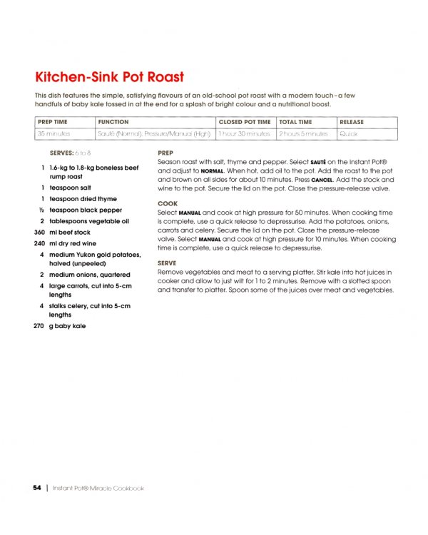 The Instant Pot Miracle Cookbook. Over 150 step-by-step foolproof recipes