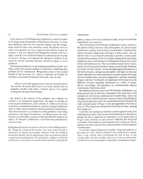 Ludwig Wittgenstein. The Duty of Genius