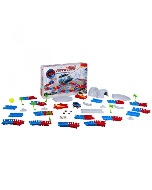 Гибкий автотрек Полицейский патруль, 199 деталей