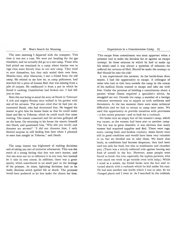 Man's Search For Meaning. The classic tribute to hope from the Holocaust 