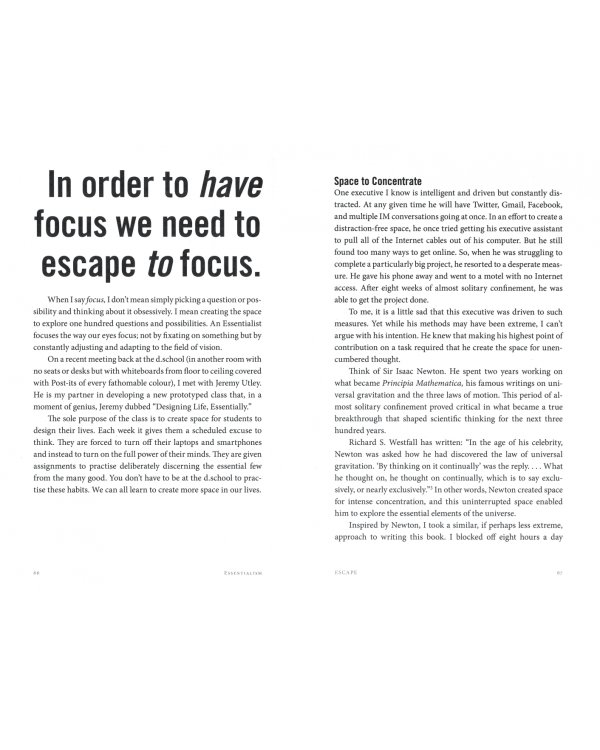 Essentialism. The Disciplined Pursuit of Less