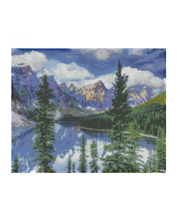 Алмазная мозаика Горное озеро, 40х50, с подрамником