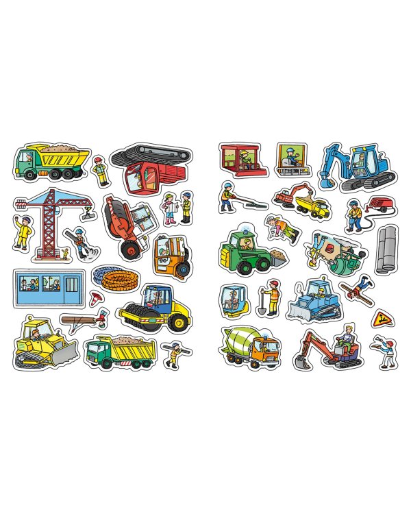 На стройке. Книга с наклейками