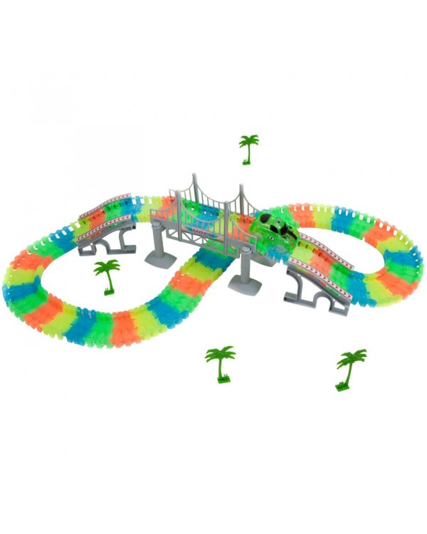 Гибкий автотрек Стритрейсинг, со светящейся трассой и машинкой