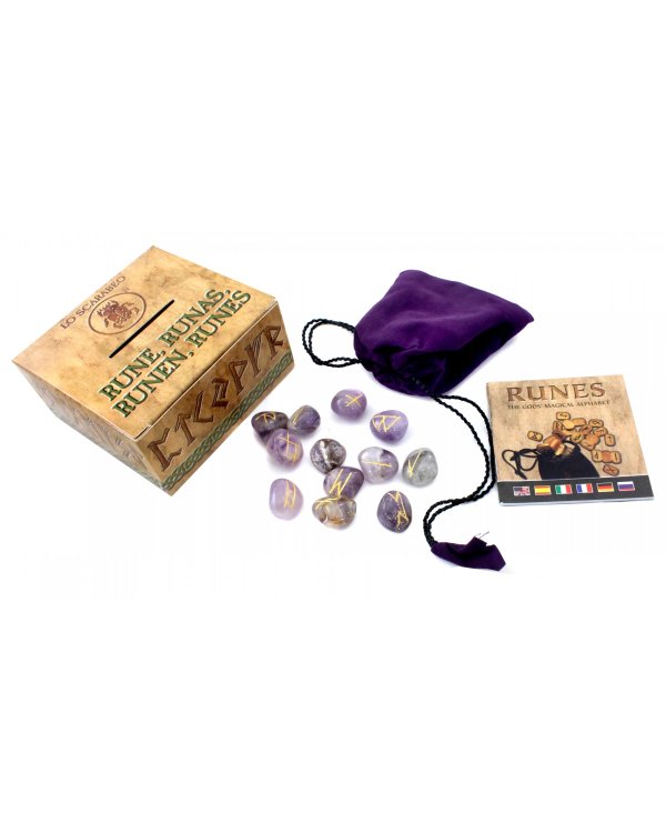 Руны каменные из аметиста