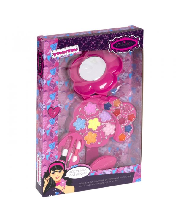 Набор детской декоративной косметики. Косметичка-цветок