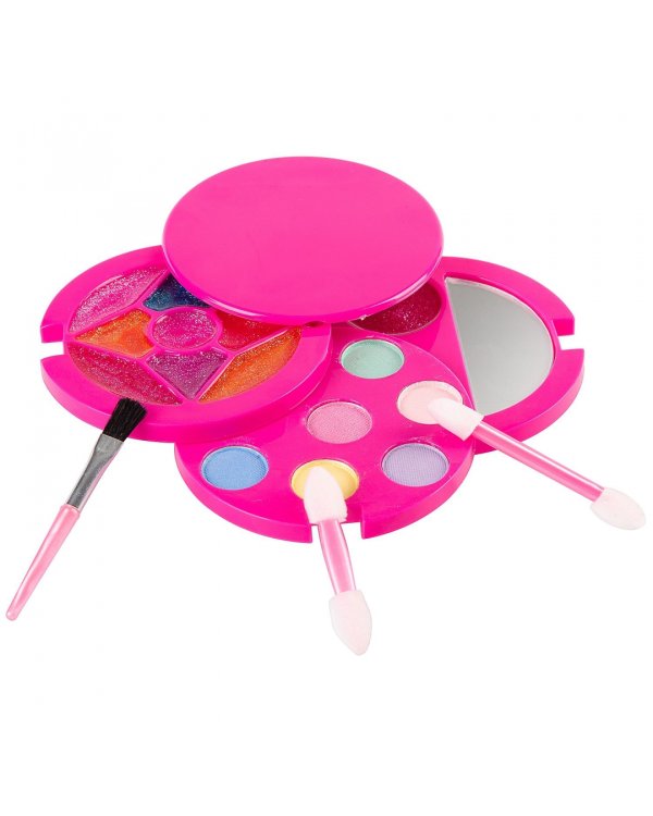 Набор детской декоративной косметики. Косметичка круглая с зеркальцем