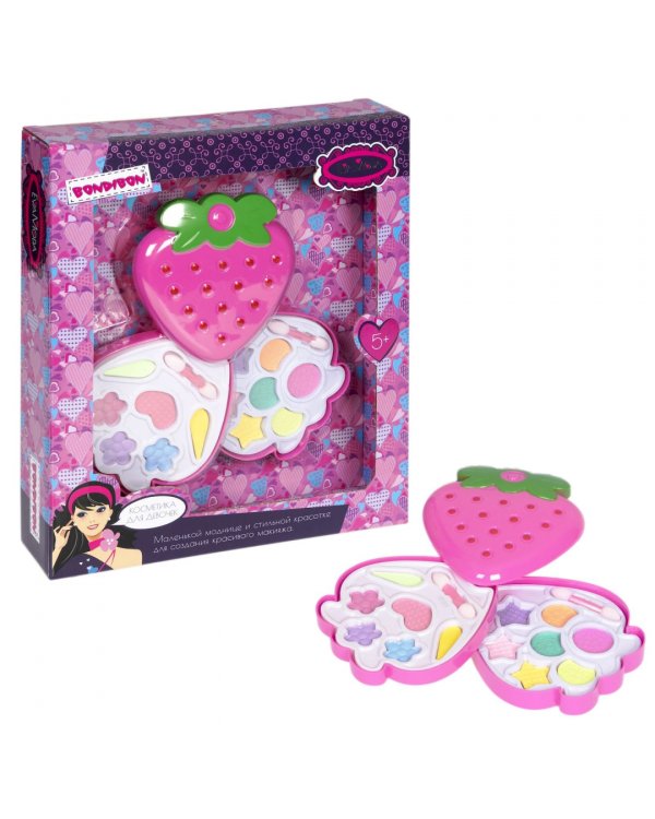Набор детской декоративной косметики. Косметичка-клубника