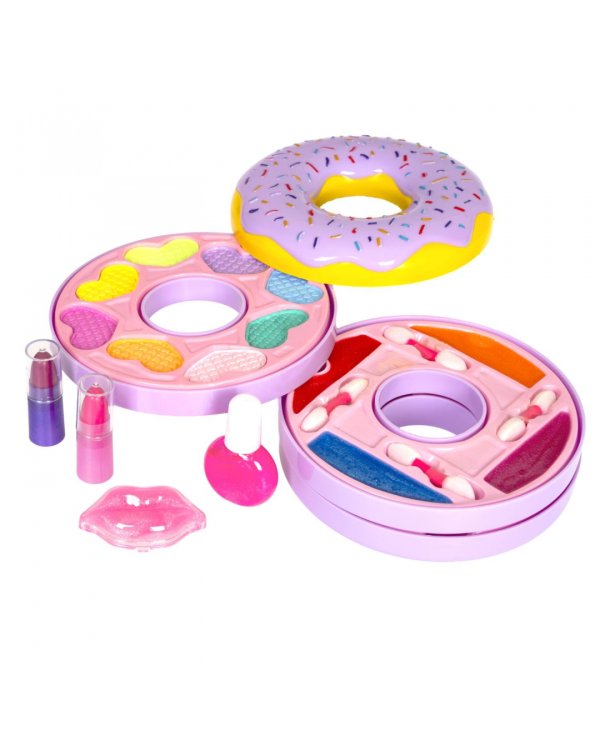 Набор детской декоративной косметики. Косметичка-пончик
