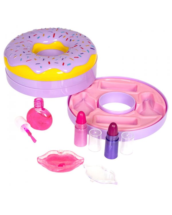 Набор детской декоративной косметики. Косметичка-пончик