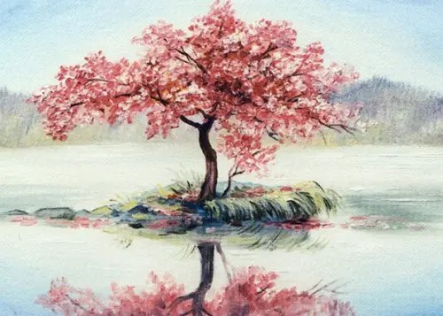 Алмазные узоры. Цветущая сакура