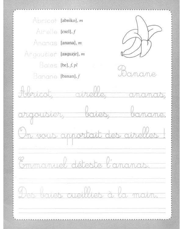 Французский язык. Прописи. Фрукты и ягоды. Прописные буквы