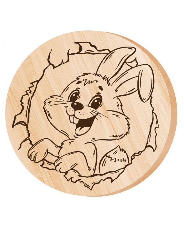 Дощечка для выжигания Зайка