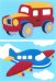 Рисование по номерам на картоне. Машинка, Самолет, А5