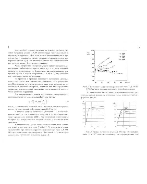 Циклическая и длительная прочность сварных соединений и металла трубопроводов