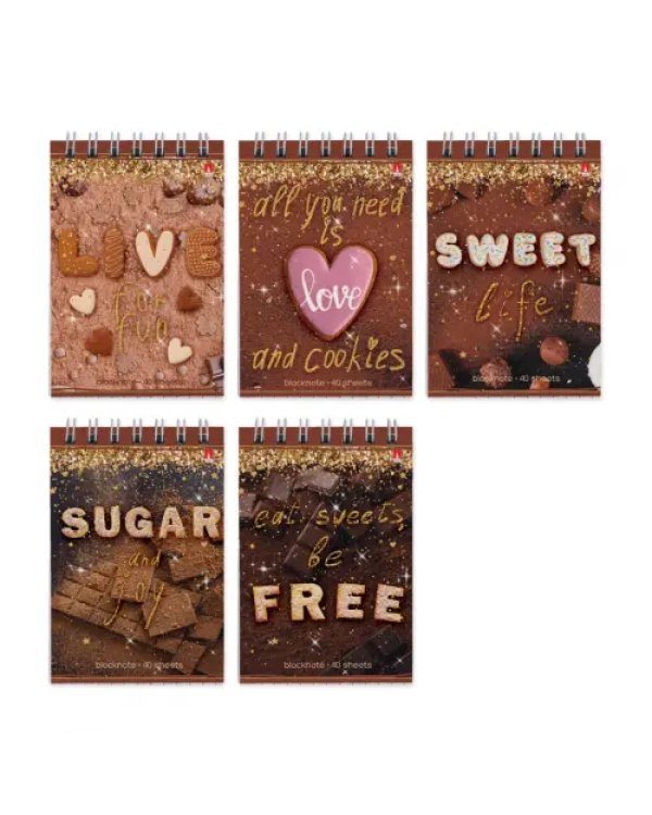 Блокнот Sweet Life, 40 листов, клетка, А7, в ассортименте