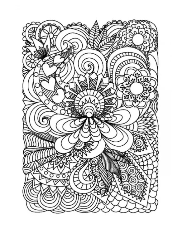 В цветочном вальсе. Открытки-раскраски