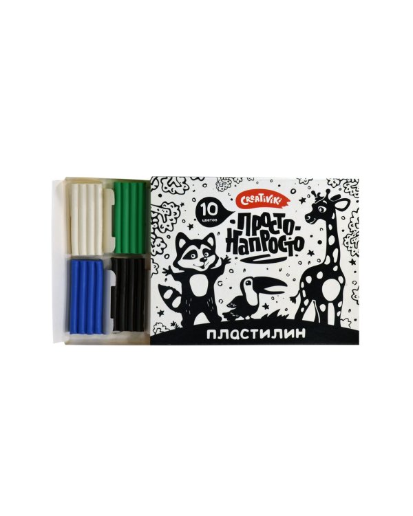 Пластилин Просто-напросто, 10 цветов