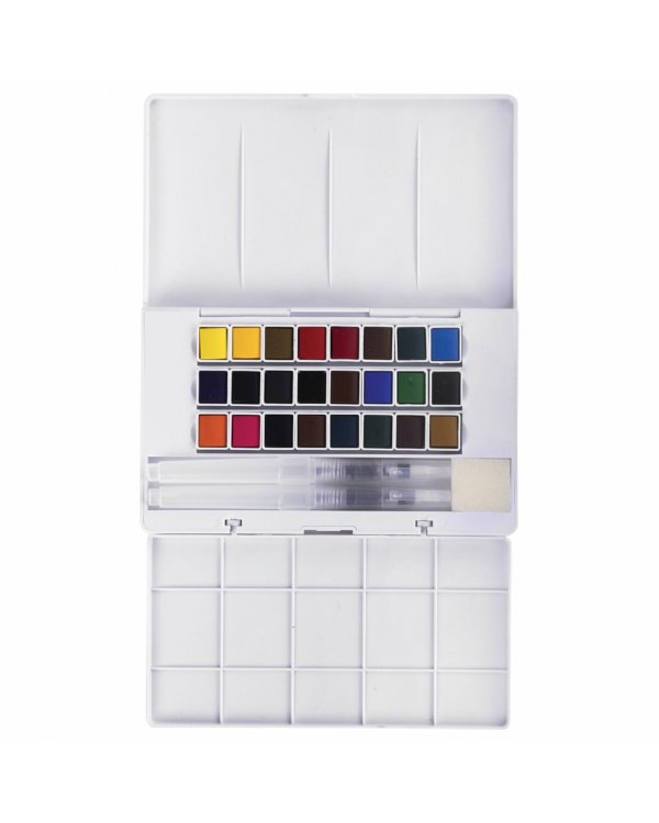 Акварель художественная, 24 цвета, в кюветах