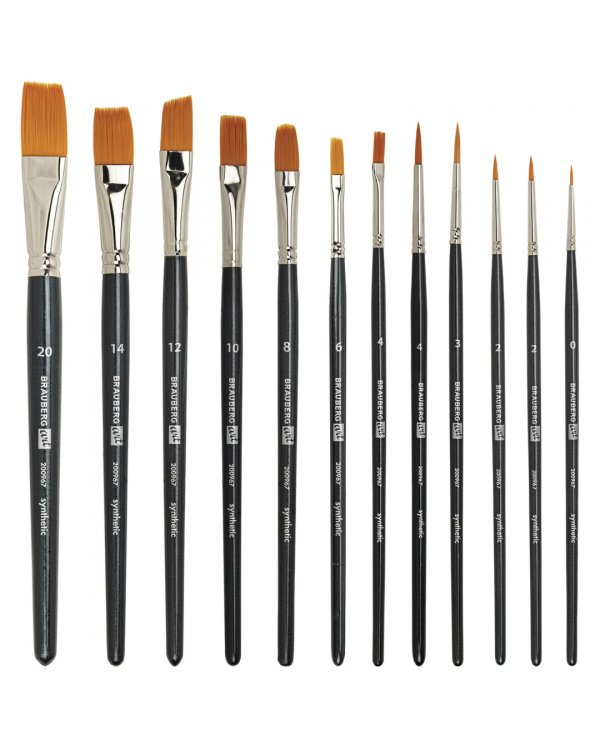 Кисти художественные Art Classic, № 0-20, 12 штук, синтетика
