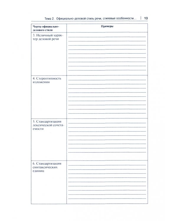 Рабочая тетрадь по дисциплине «Русский язык в юридических документах»