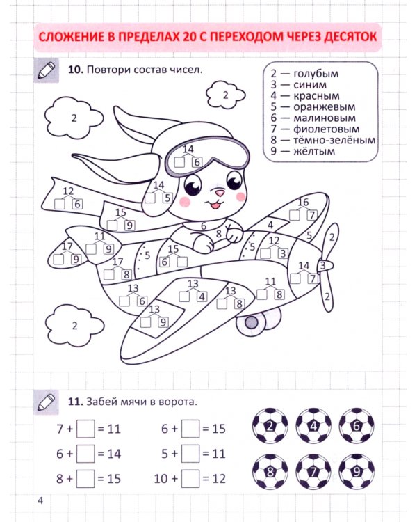 Тренажёр по устному счёту в пределах 20. Сложение и вычитание с переходом через десяток. 1 класс