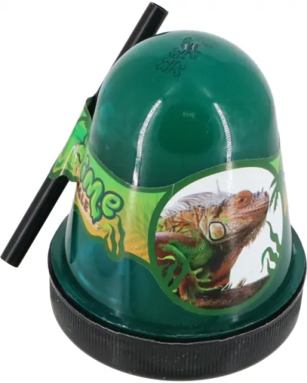 Слайм с оранжевыми пенопластовыми шариками Игуана