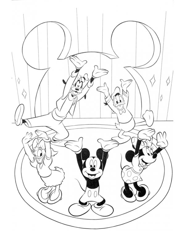 Раскрась любимых героев Disney. Раскраска