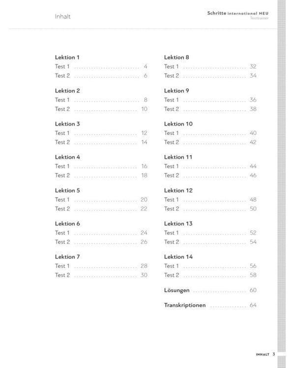 Schritte international Neu 1+2. Testtrainer mit Audio-CD. Kopiervorlagen. Deutsch als Fremdsprache