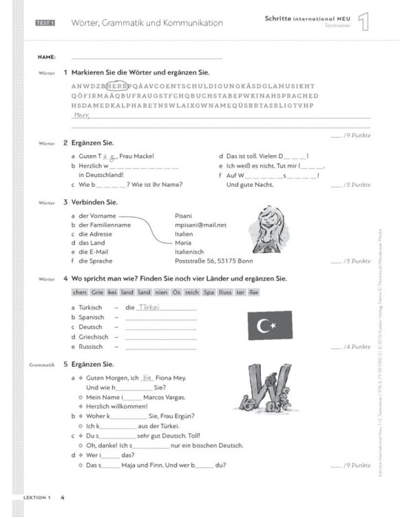 Schritte international Neu 1+2. Testtrainer mit Audio-CD. Kopiervorlagen. Deutsch als Fremdsprache