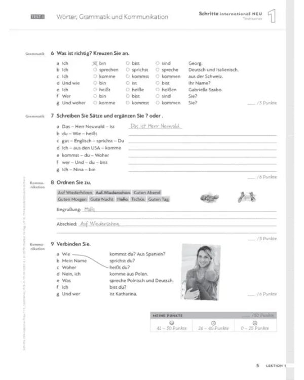 Schritte international Neu 1+2. Testtrainer mit Audio-CD. Kopiervorlagen. Deutsch als Fremdsprache