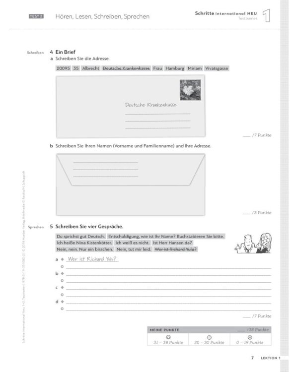 Schritte international Neu 1+2. Testtrainer mit Audio-CD. Kopiervorlagen. Deutsch als Fremdsprache