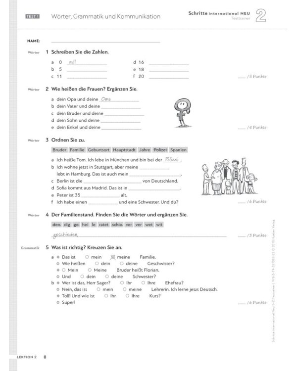 Schritte international Neu 1+2. Testtrainer mit Audio-CD. Kopiervorlagen. Deutsch als Fremdsprache