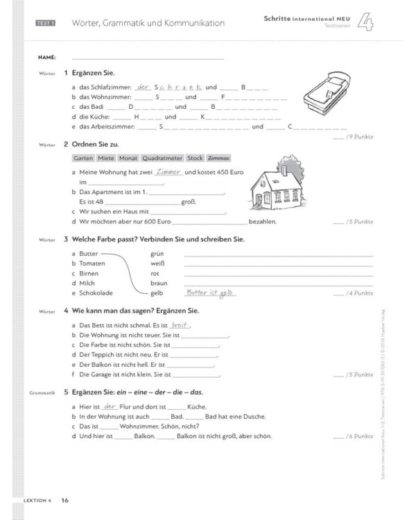 Schritte international Neu 1+2. Testtrainer mit Audio-CD. Kopiervorlagen. Deutsch als Fremdsprache