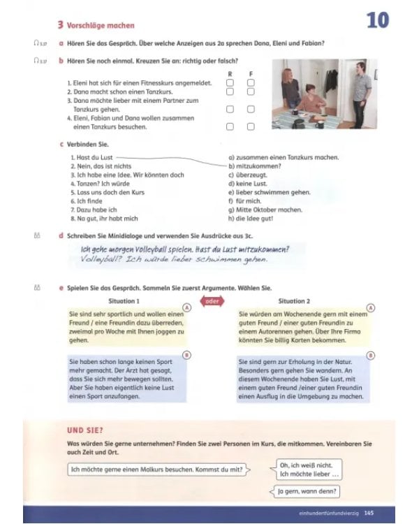 Linie 1. B1.2. Deutsch in Alltag und Beruf. Kurs- und Ubungsbuch mit Audios und Videos online