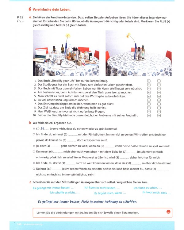 Linie 1 B2.2. Deutsch in Alltag und Beruf. Kurs- und Übungsbuch Teil 2 mit Audios und Videos