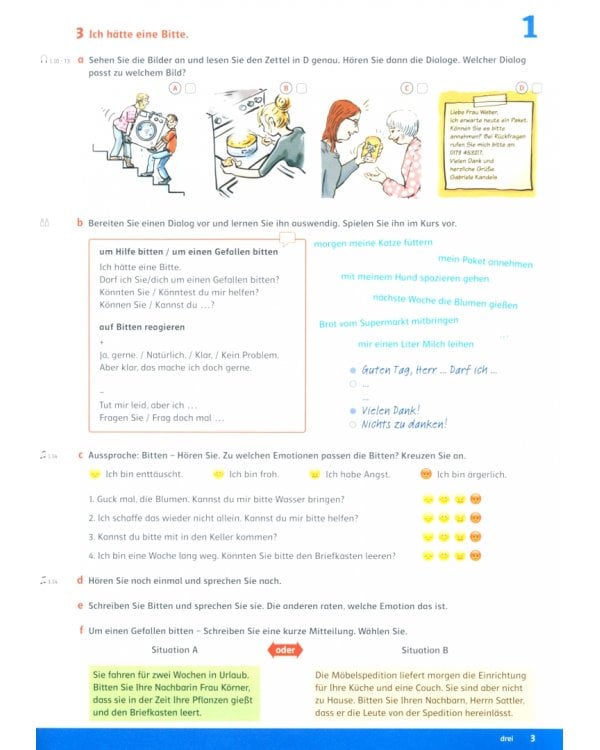 Linie 1 B1. Deutsch in Alltag und Beruf. Kurs- und Übungsbuch mit Audios und Videos