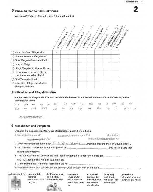 Linie 1 Pflege B2. Deutsch für Pflegeberufe. Intensivtrainer mit Prüfungsvorbereitung