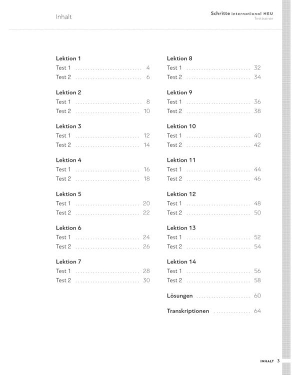 Schritte international Neu 3+4. Testtrainer mit Audio-CD. Kopiervorlagen. Deutsch als Fremdsprache