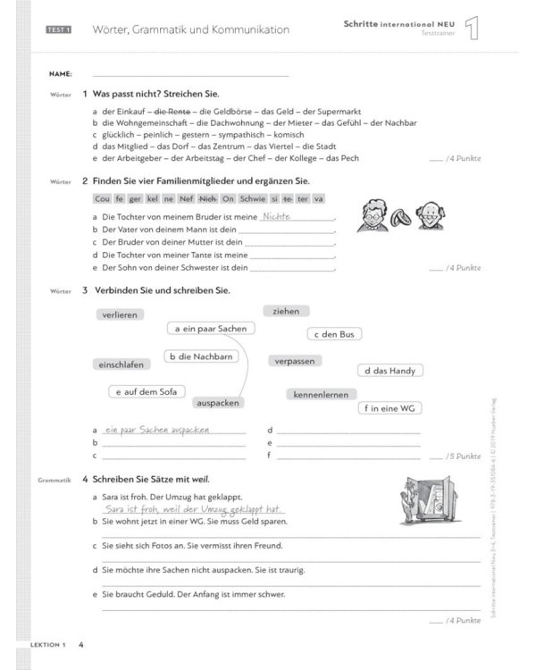 Schritte international Neu 3+4. Testtrainer mit Audio-CD. Kopiervorlagen. Deutsch als Fremdsprache