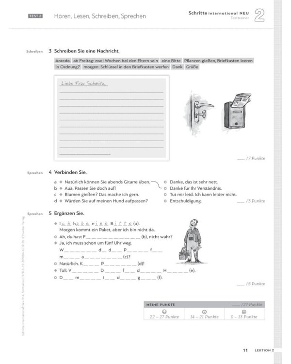 Schritte international Neu 3+4. Testtrainer mit Audio-CD. Kopiervorlagen. Deutsch als Fremdsprache