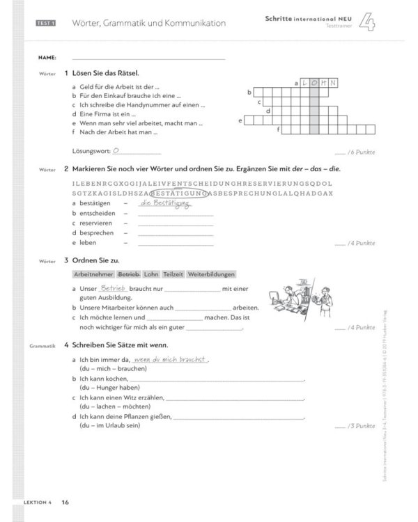 Schritte international Neu 3+4. Testtrainer mit Audio-CD. Kopiervorlagen. Deutsch als Fremdsprache