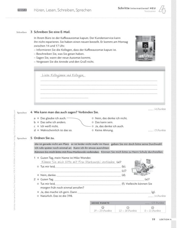 Schritte international Neu 3+4. Testtrainer mit Audio-CD. Kopiervorlagen. Deutsch als Fremdsprache