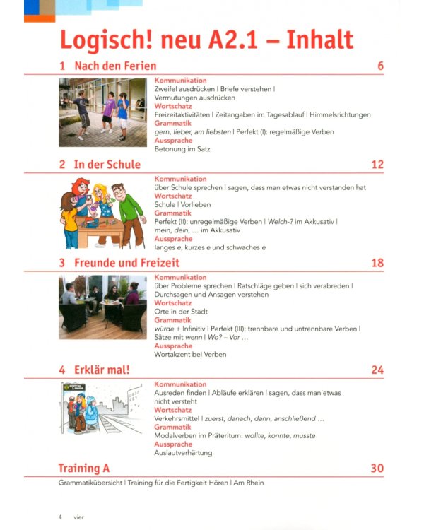 Logisch! neu A2.1. Deutsch für Jugendliche. Kursbuch mit Audios