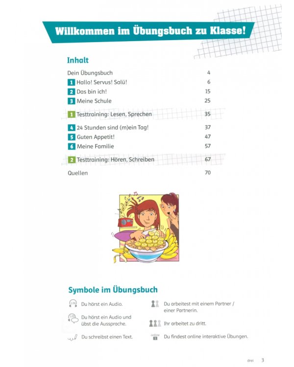 Klasse! A1.1. Deutsch für Jugendliche. Übungsbuch mit Audios