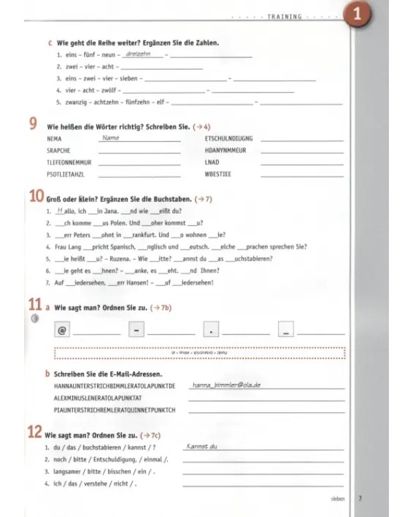 Netzwerk A1. Intensivtrainer